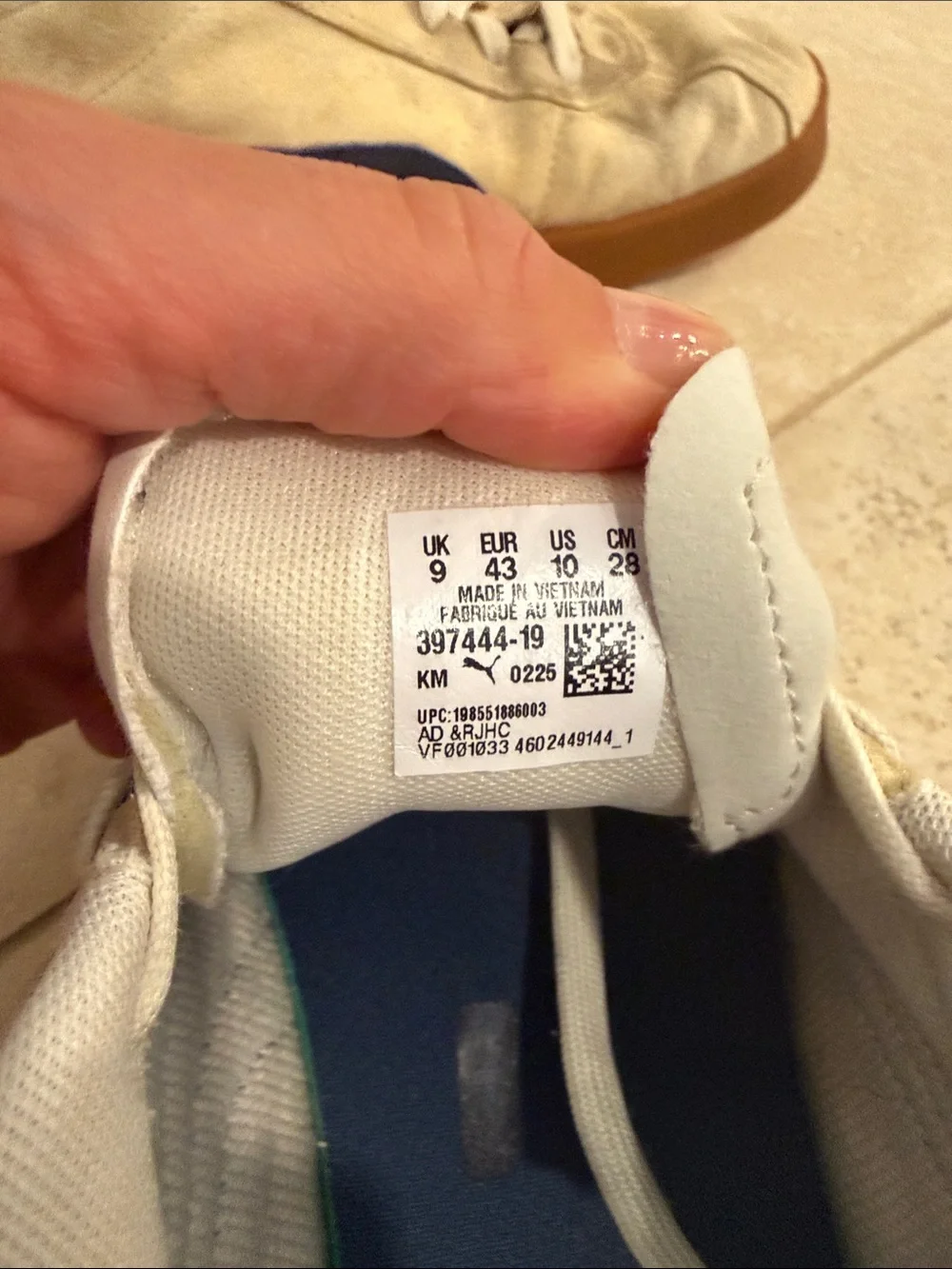 Puma Men's Sneakers in Cream with Brown Gum Sole